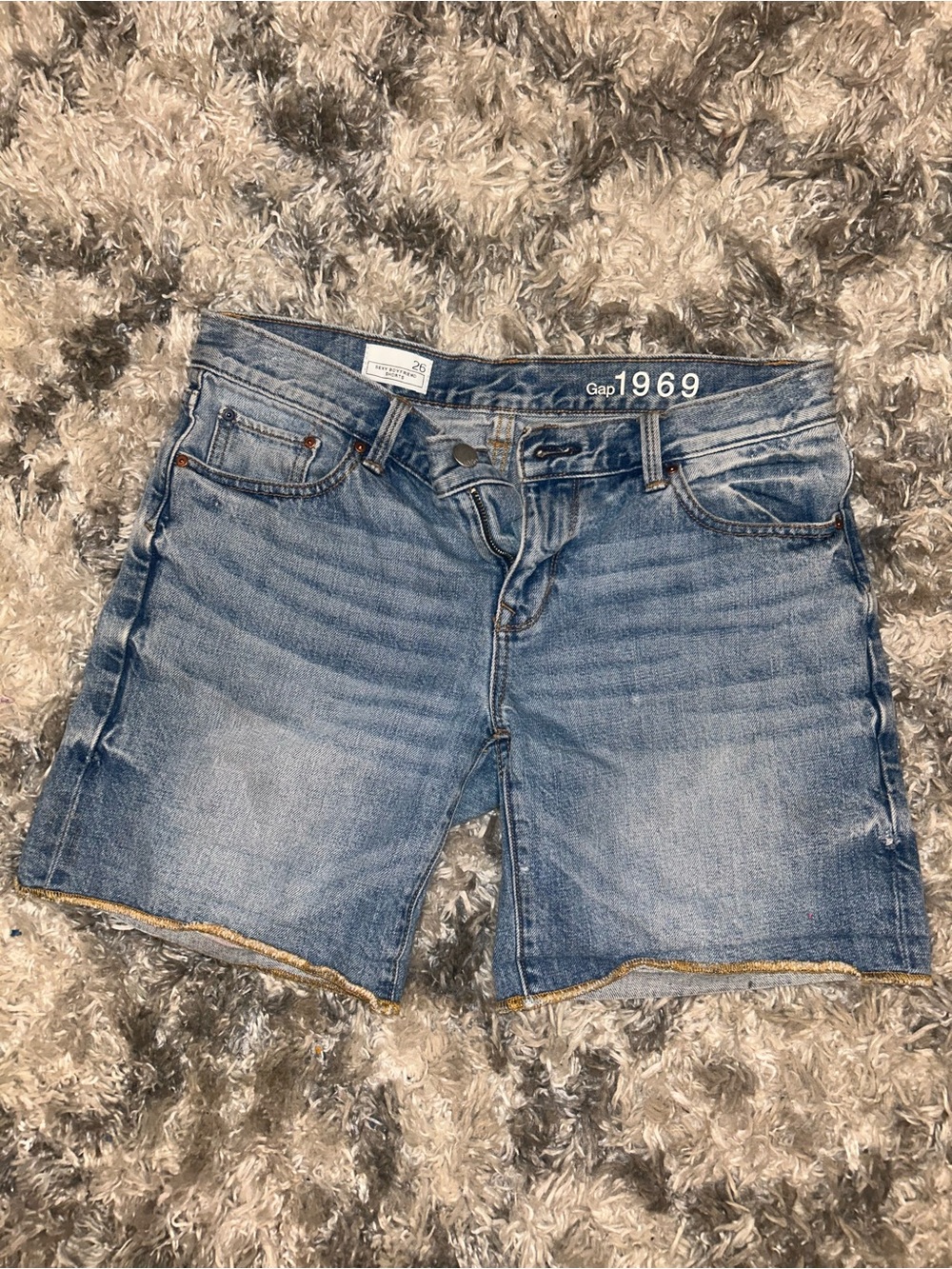 GAP 1969 Women's Light Wash sexy boyfriend Denim Jean Shorts NWOT size 26